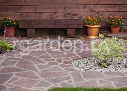 Песчаник Терракотово-красный для мощения