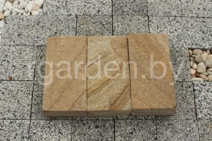 Брусчатка пиленая из песчаника Желтый для мощения