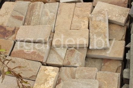 Брусчатка пиленая из песчаника Желтый для мощения