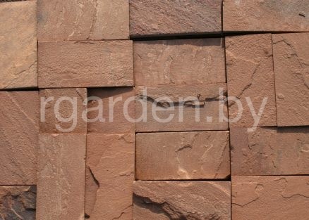 Брусчатка пиленая из песчаника Терракотово-красный для мощения