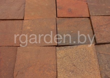 Брусчатка пиленая из песчаника Терракотово-красный для мощения