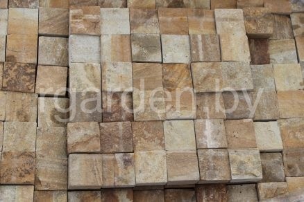 Брусчатка пиленая из песчаника Желтый для мощения