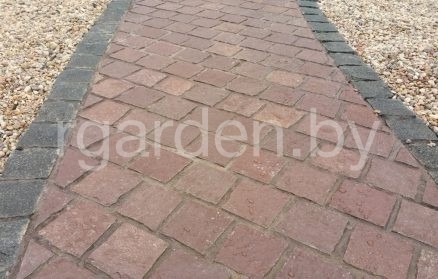Брусчатка из плитняка Лемезит бордо колотая для мощения