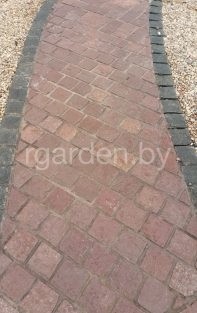 Брусчатка из плитняка Лемезит бордо колотая для мощения
