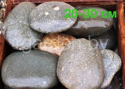 Галька речная Цветная плоская