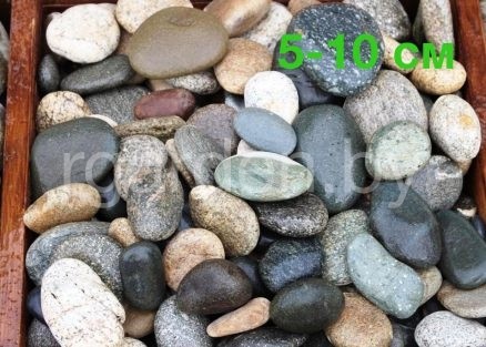 Галька речная Цветная плоская