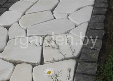 Мрамор Белый галтованный