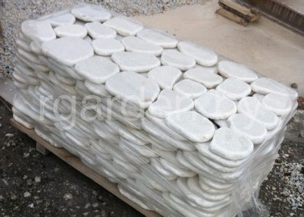 Мрамор Белый галтованный