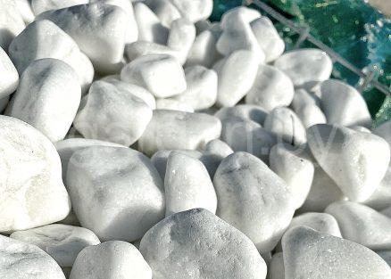 Галька мраморная Белая Тасос