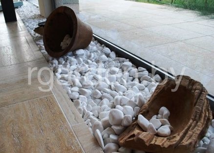 Галька мраморная Белая Тасос