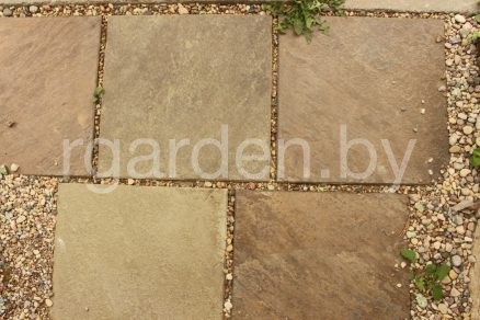 Плиты ступовые пиленые из песчаника серо-зелёный