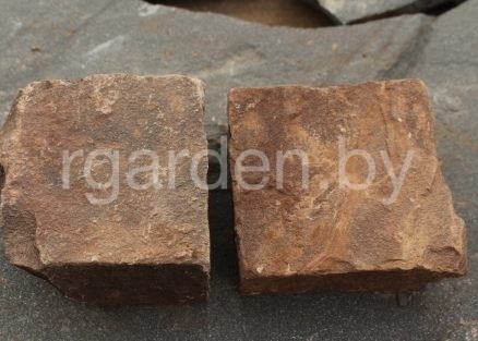 Брусчатка из песчаника Терракотово-красный колотая для мощения