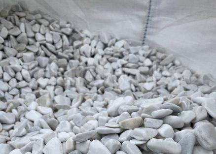 Галька мраморная Бьянко Каррара