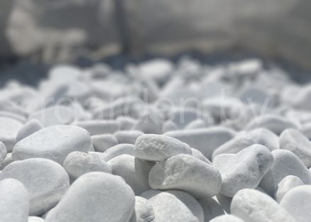 Галька мраморная Бьянко Каррара