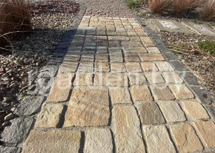 Брусчатка из песчаника Желтый колотая для мощения