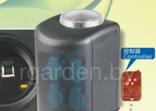 РОЗЕТКА САДОВАЯ С ПУЛЬТОМ ДУ, CSB-504B, 4 ГНЕЗДА, ВОДОЗАЩИЩЕННАЯ