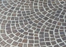 Брусчатка из песчаника Серо-зеленый колотая Микс