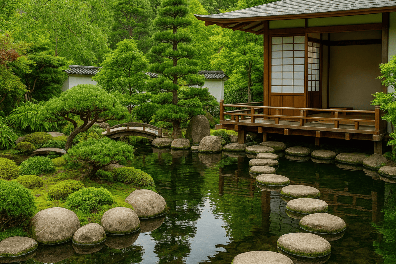 Восточный стиль ландшафта