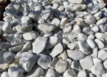 Галька мраморная Белая