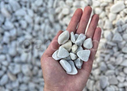 Галька мраморная Белая